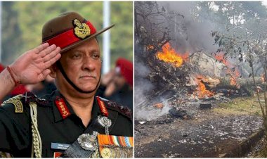 संरक्षण दल प्रमुख बिपीन  रावत यांचे अपघाती निधन.